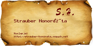 Strauber Honoráta névjegykártya